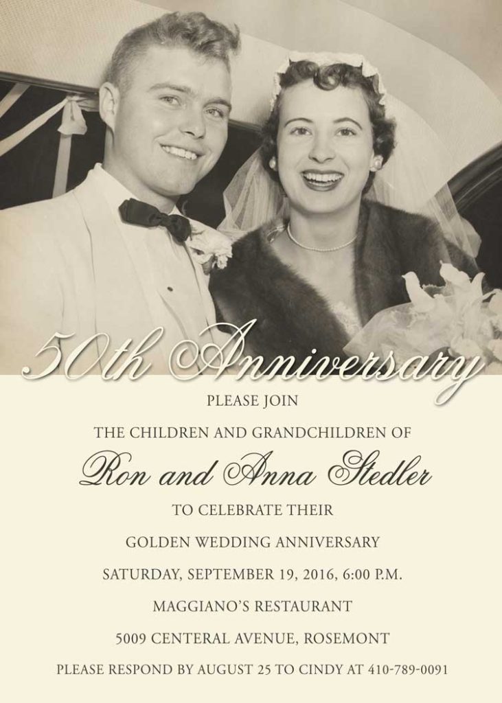 fifth avenue anniversary invitation