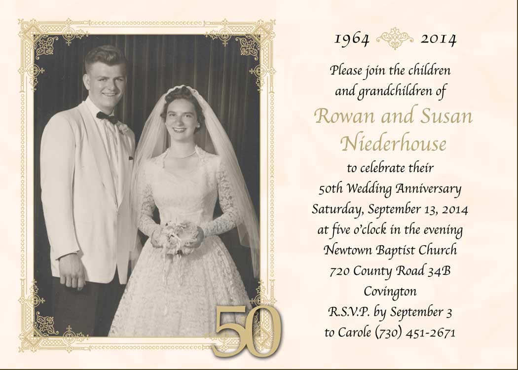 Heirloom 50th Anniversary Invitation | Naptime Productions