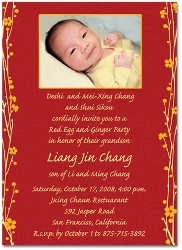 red egg and ginger photo invitation