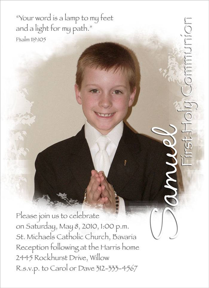 photo first communion invitation