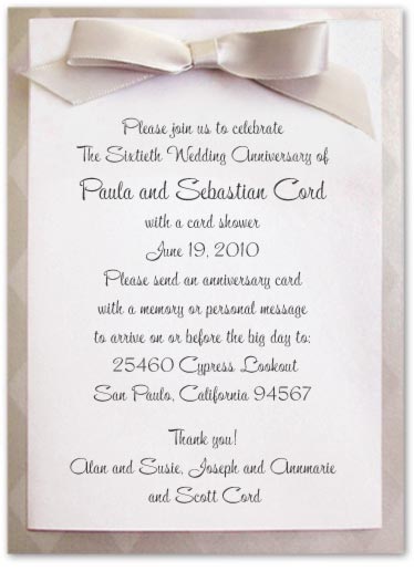 ribbon anniversary invitation