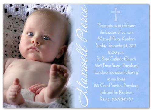 photo baptism invitation for boy
