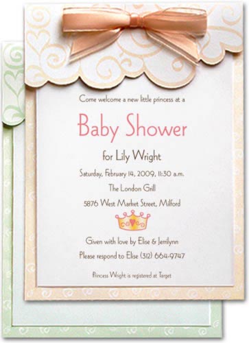 princess baby shower invitation