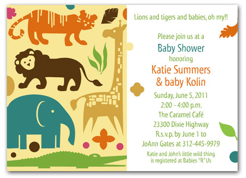 safari baby shower invitation
