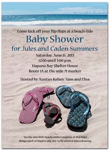 beach baby shower invitation