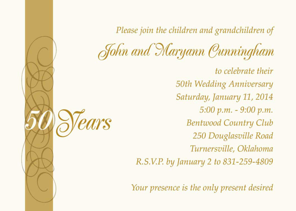 Calligraphy Anniversary invitation