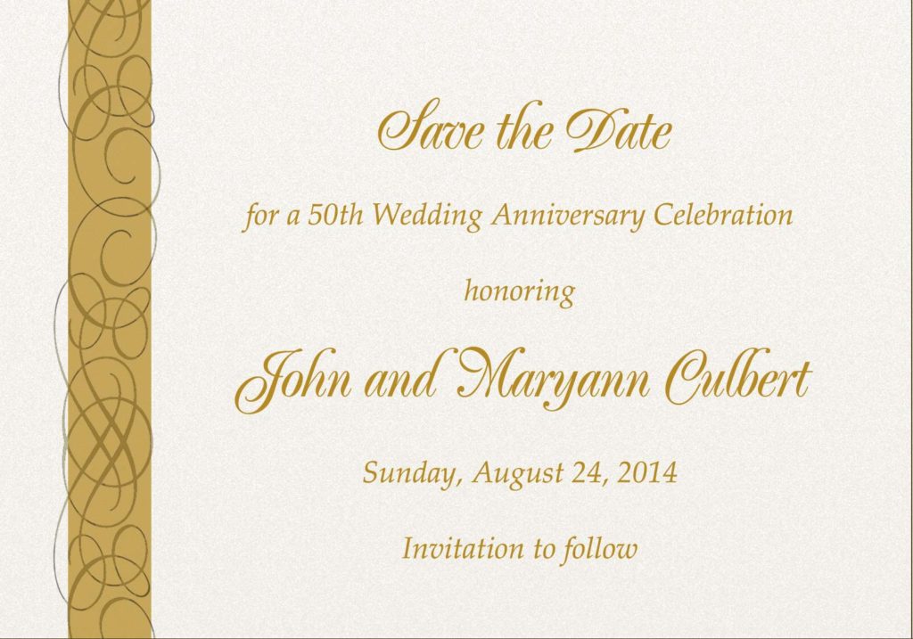Calligraphy Anniversary Save the Date
