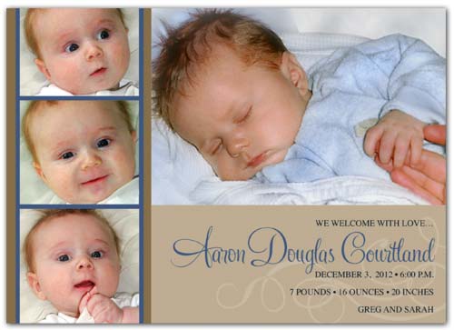 photo collage birth announcement