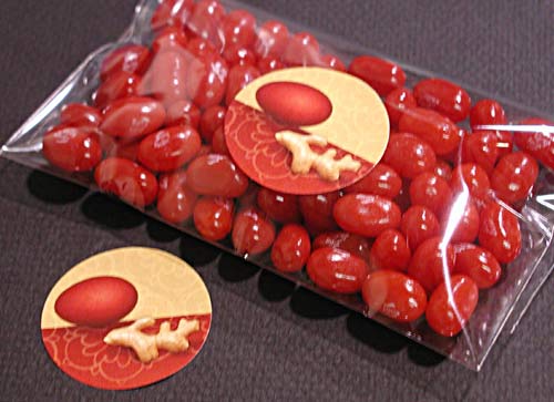 red egg and ginger stickers