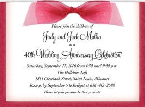 Anniversary Invitations | Naptime Productions